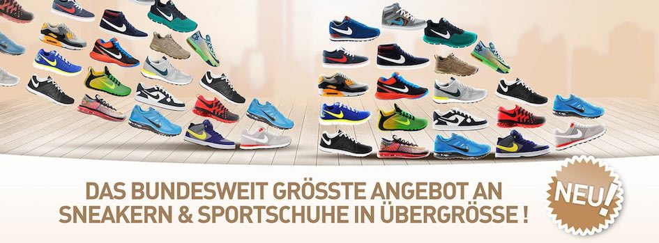 Nike Sneaker und Sportschuhe in Übergrösse